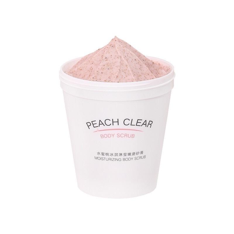 Tẩy tế bào chết da body đào Heyxi Peach Clear tẩy da chết body kem thải độc tố da TTB02
