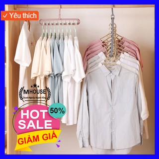Móc Treo Quần Áo Đa Năng,Móc Treo 9 Móc Tiện Lợi