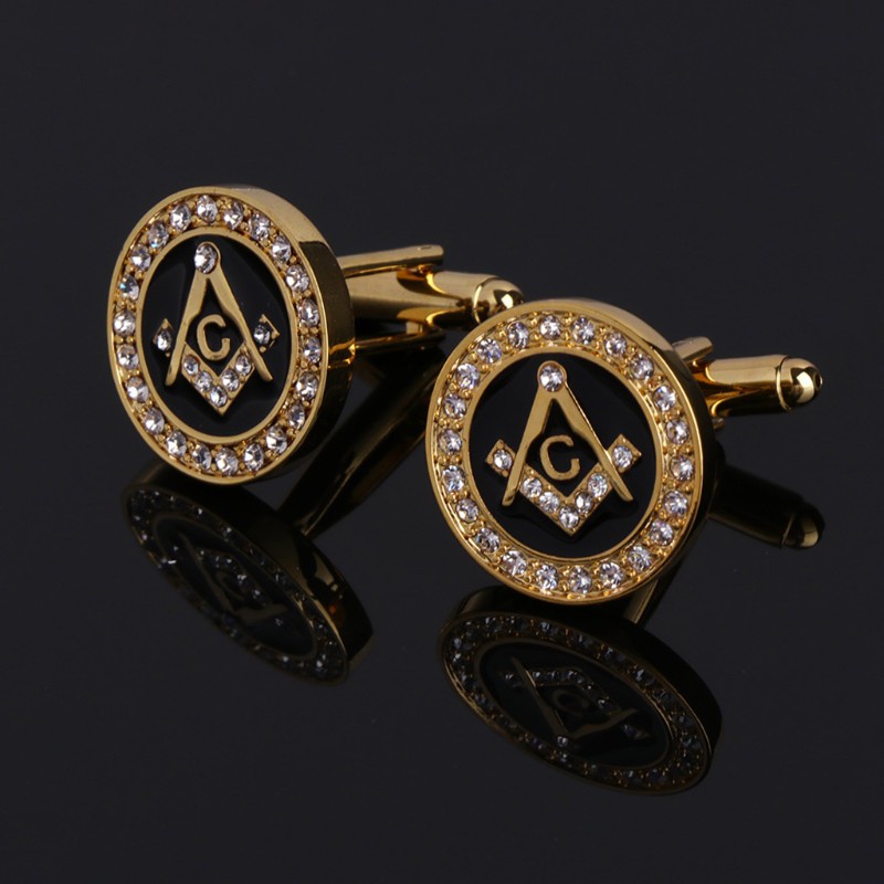 REDD   Men Cufflinks High End Luxury Rhinestone Charm Suit Fashion For Wedding Business