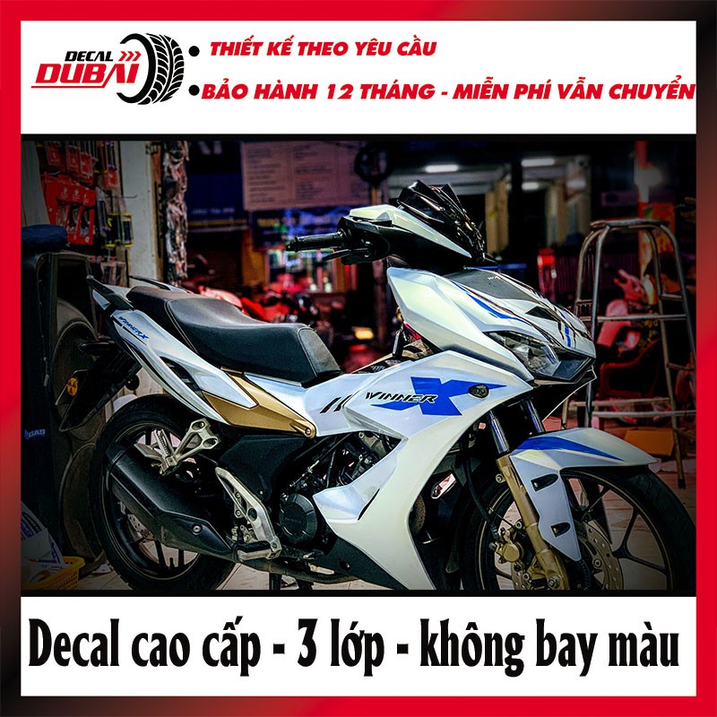 Tem Trùm Winner X Trắng Xanh Đơn Giản Cực Chất