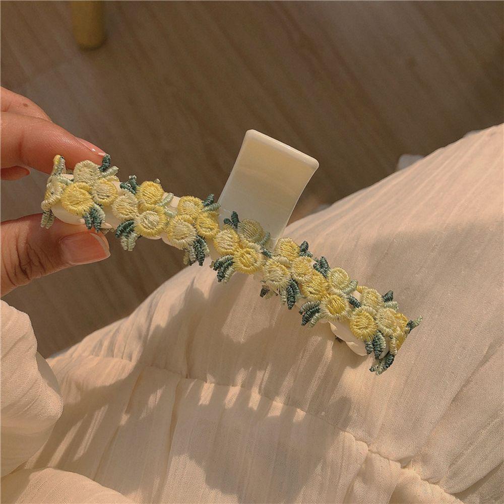 Qqmall Kẹp Tóc Càng Cua Bằng Acrylic Màu Hồng Cổ Điển Ngọt Ngào Cho Nữ