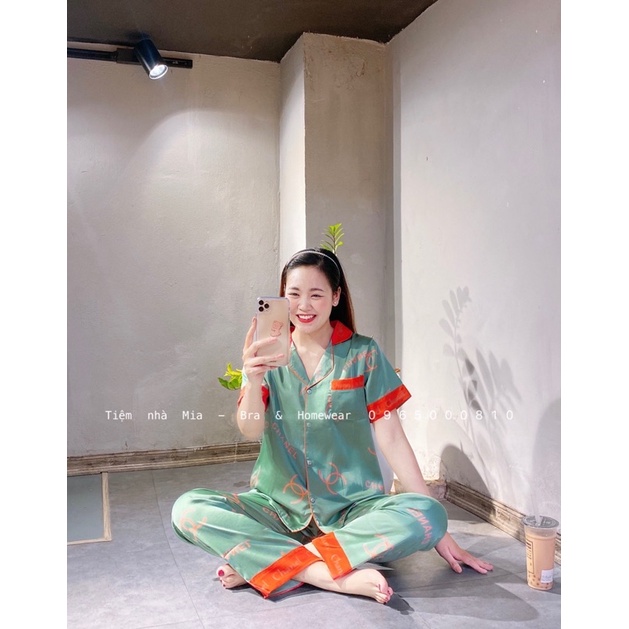 Tiệm nhà Mia - pyjama chất lụa latin mịn 2 mặt