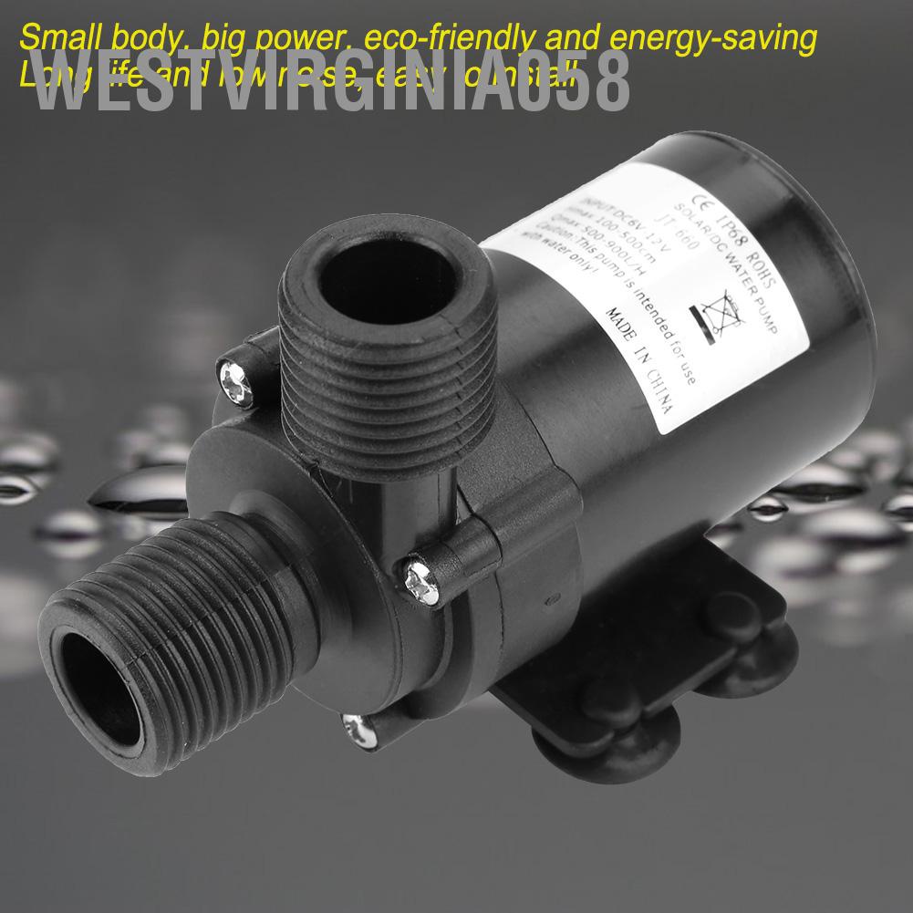 Có thể bán buôn Máy bơm nước không chổi than Mini DC cho nóng năng lượng mặt trời 12V -40 ℃ ~ 100 Westvirginia058 Hàng giao ngay