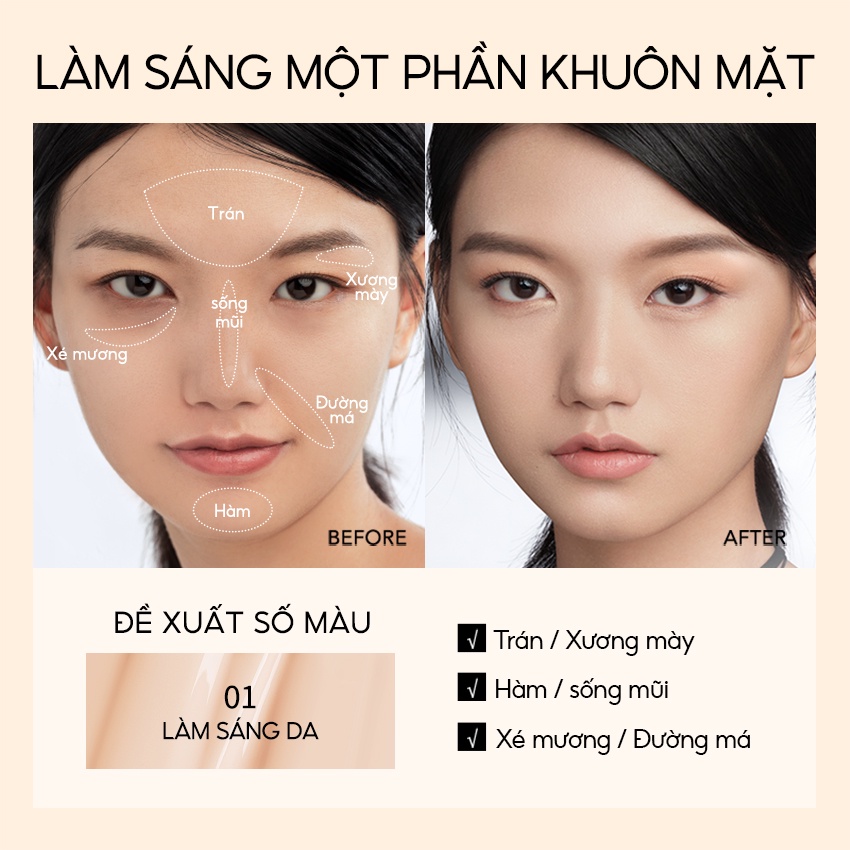 Kem che khuyết điểm CARSLAN từ tính lỗ chân lông thu nhỏ độ che phủ cao 4.2g