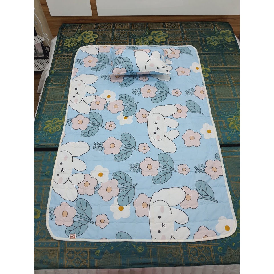 (Hàng có sẵn)  Bộ Chăn Gối Cho Bé Tiểu Học Như Hình - Mền Đắp 1mx1m4 mẫu Doraemon, được chọn mẫu, chat với shop