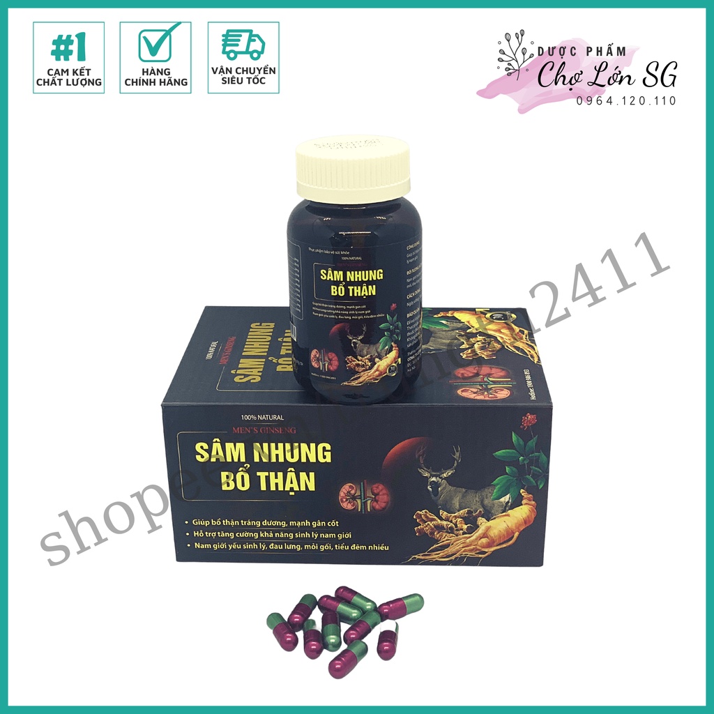 Viên uống tăng cường sức khỏe nam giới SÂM NHUNG BỔ THẬN - Chai 30 viên
