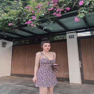 VÁY HAI DÂY HOA NHÍ VOAN LỤA