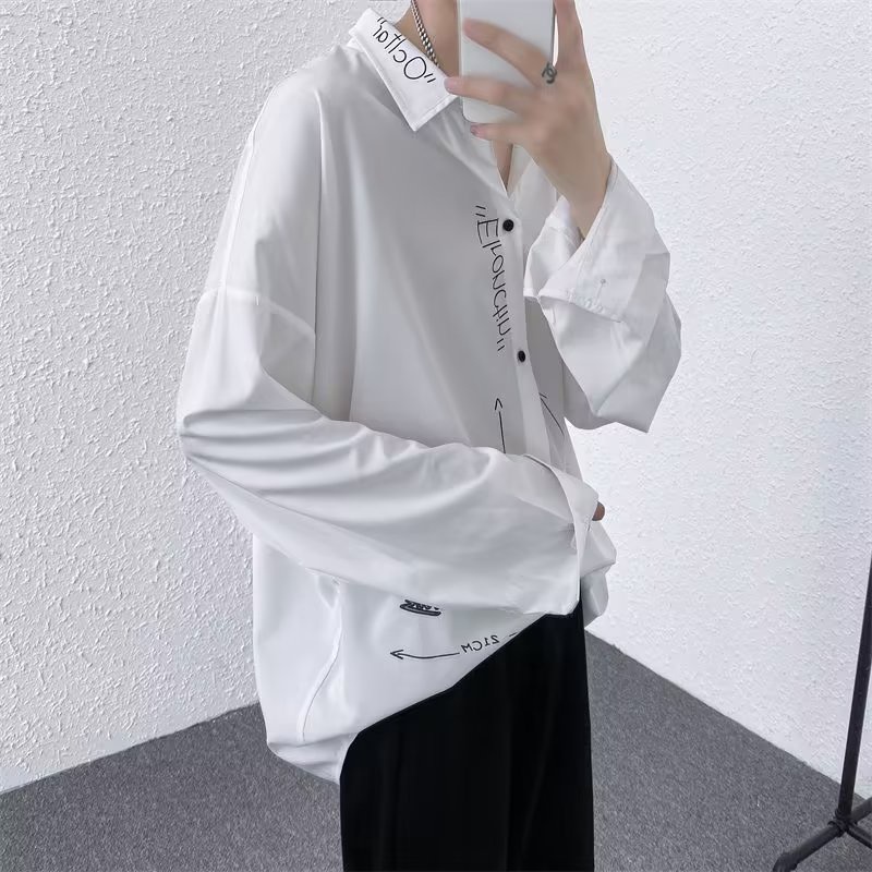 Áo Sơ Mi Nam Dài Tay Cổ Bẻ Thời Trang Hàn fashion áo phong rộng nam simple áo sơ mi nam dài tay áo sơ mi nam hàn quốc bigsize