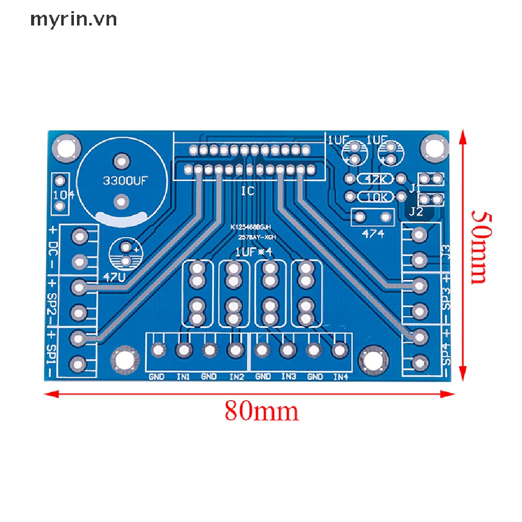 Bảng Mạch Khuếch Đại Âm Thanh TDA7388 4x41W DC 12V Cho PC Xe Hơi