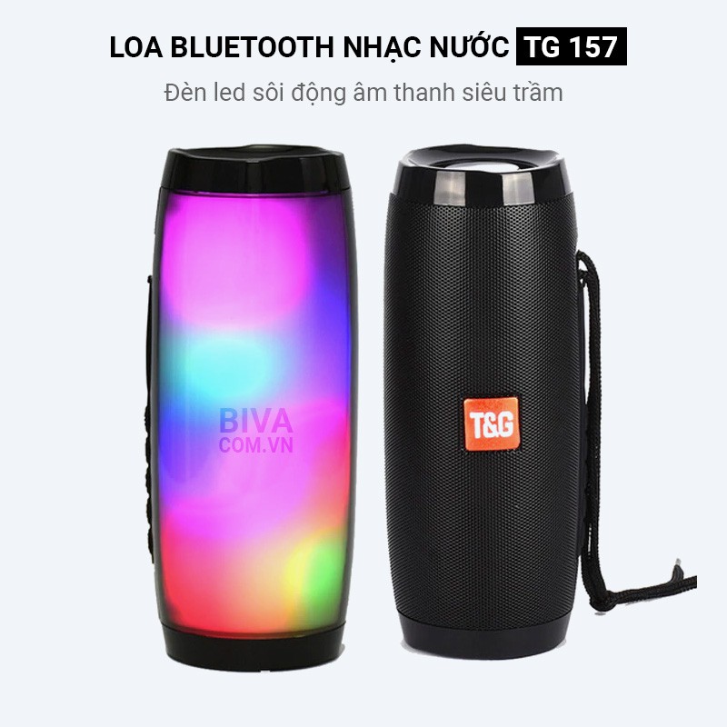 Loa bluetooth mini TG 157 Led RGB nhạc nước 2022 có clip