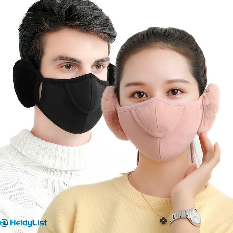 Khẩu trang cotton hở miệng giữ ấm thoáng khí khi lái xe đạp điện hợp mùa đông