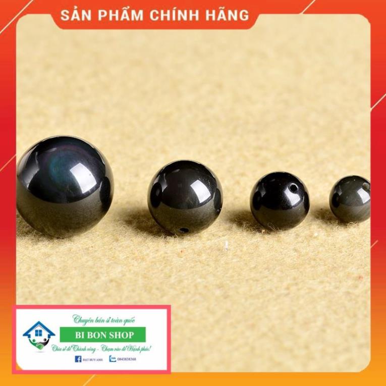 Hạt đá Obsidian Hắc Diện Thạch dùng làm sản phẩm handmade DIY