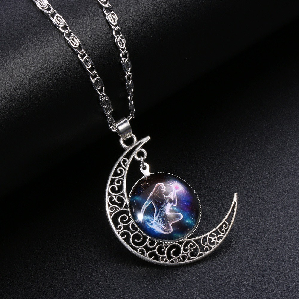 💜LAYOR💜 Women Men Constellation Necklace Fashion Horoscope Astrology  Zodiac Pendant New Friendship Gift Best Birthday Gift Double Face Leo Libra Scorpio Sagittarius