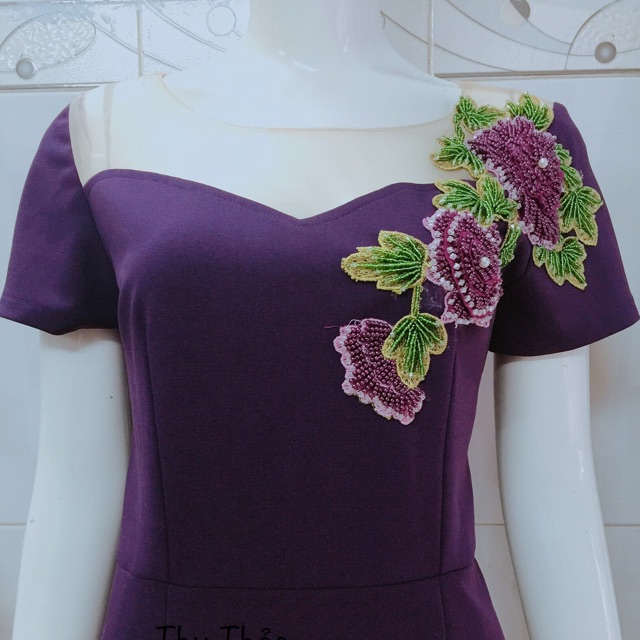 Đầm trung niên thy thảo thiết kế sang trọng