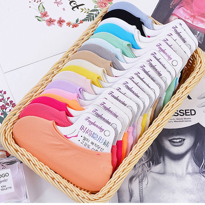 Vớ Cotton Cổ Thấp Thời Trang Cho Nữ