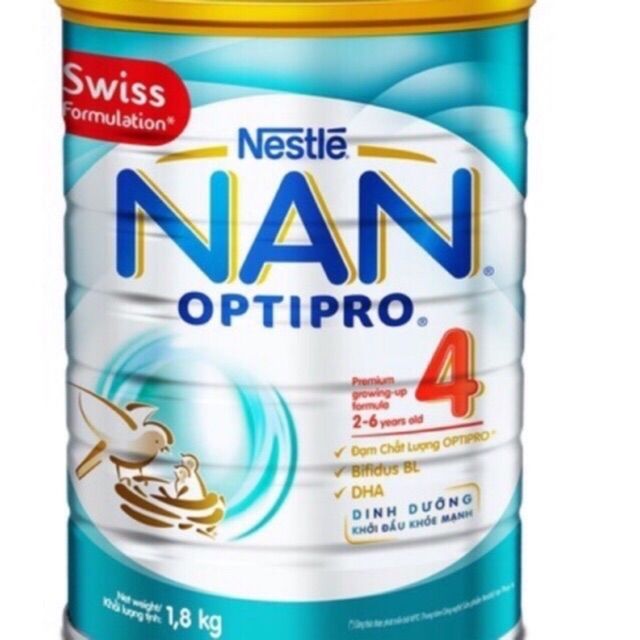 Sữa bột NAN optipro 4 lon 1,7kg mẫu mới HMO