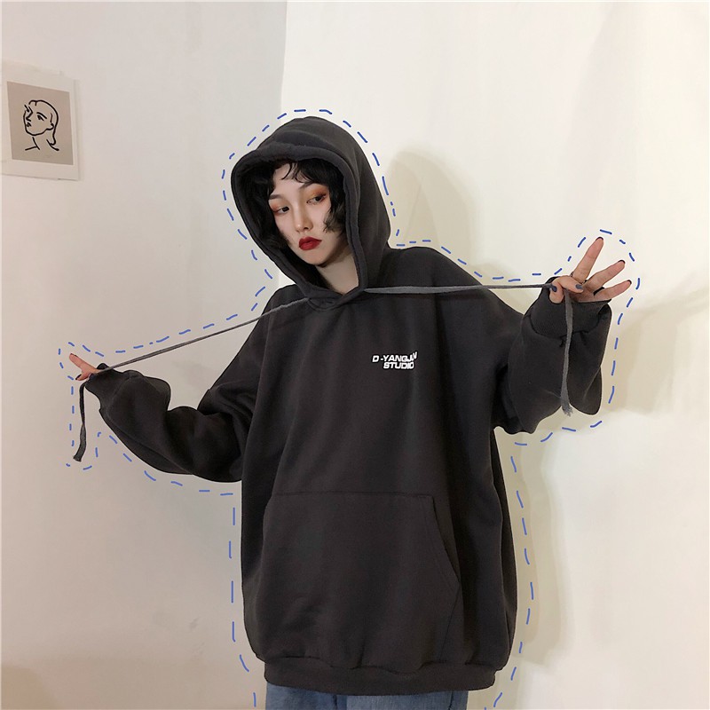 Áo hoodie ulzzang nam nữ nỉ bông có nón in hình phiên bản Hàn Quốc - Liti shop