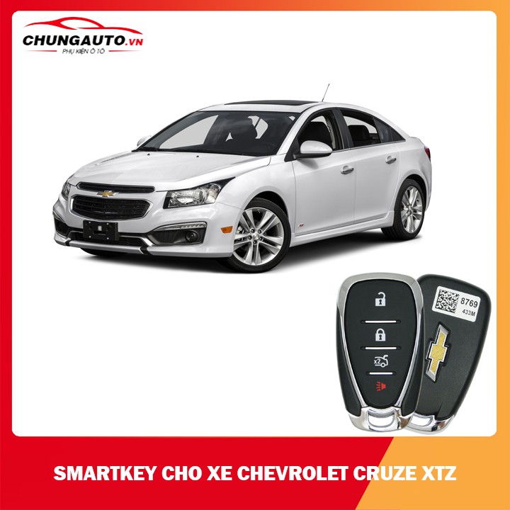 Bộ Smartkey cho xe ô tô Chevrolet Cruze KÍCH NỔ XE BẰNG IPHONE hãng NTEK Malaysia
