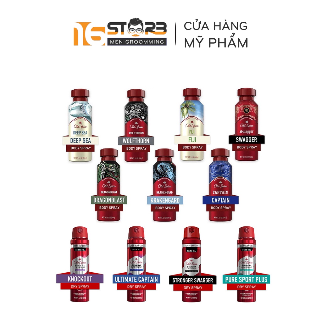 Xịt Khử Mùi Toàn Thân Old Spice Body Spray 122gr/144gr