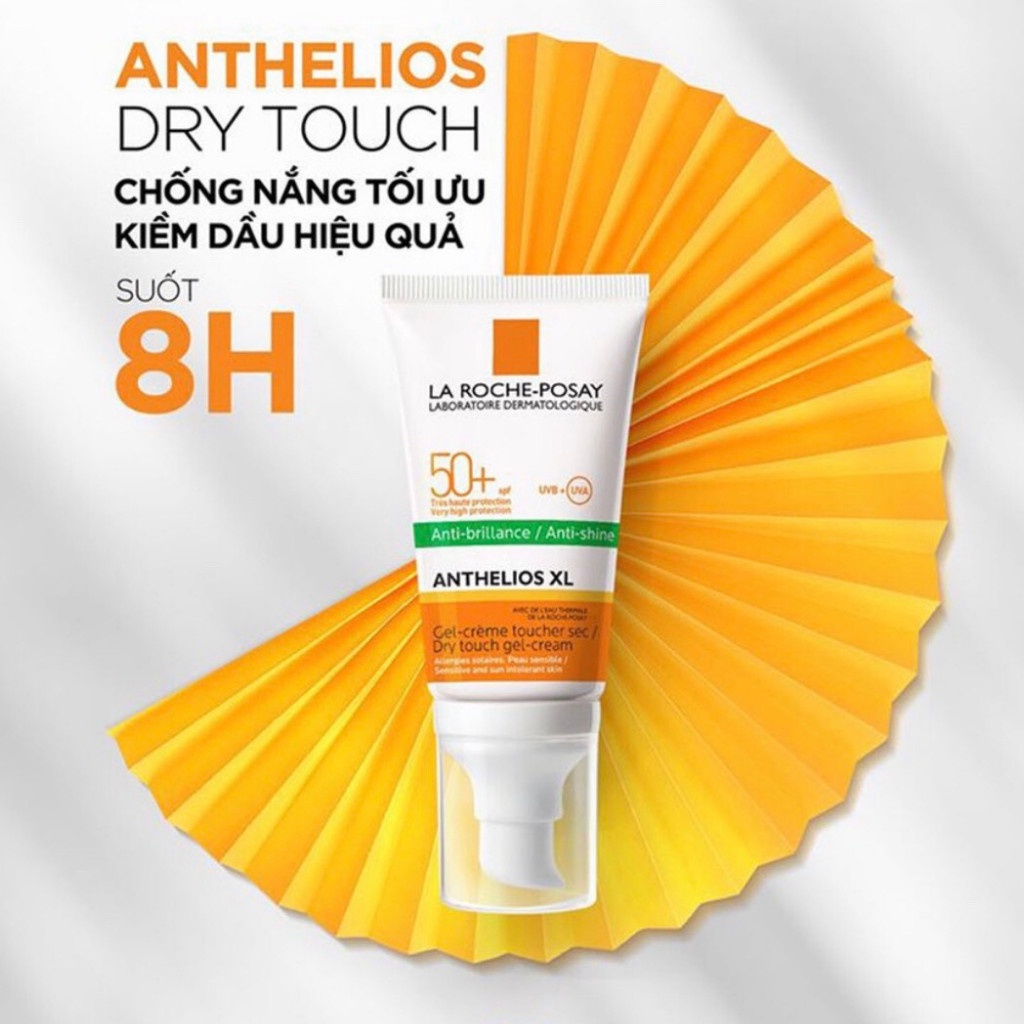 Kem chống nắng Laroche Posay vạch xanh cho da dầu mụn Anthelios antishine my touch gel cream SPF50+ CN16