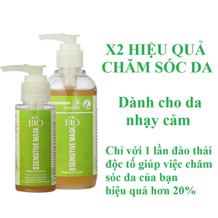 Thải độc BIO SENSITIVE MASK dành cho da nhạy cảm Mediworld 80G 250G