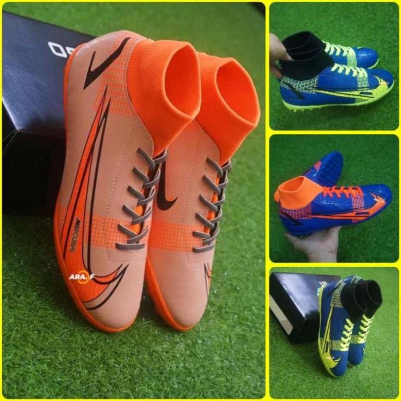 Giày đá bóng nam Mercurial Vapor14_phiên bản 2022 cổ thun ôm chân_may full đế_Kèm phiếu bảo hành ! < ;;; ; }.