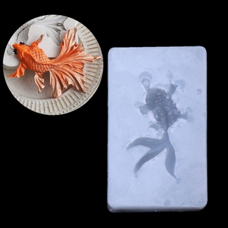 Khuôn Silicone Làm Mặt Dây Chuyền Hình Cá Vàng 3d