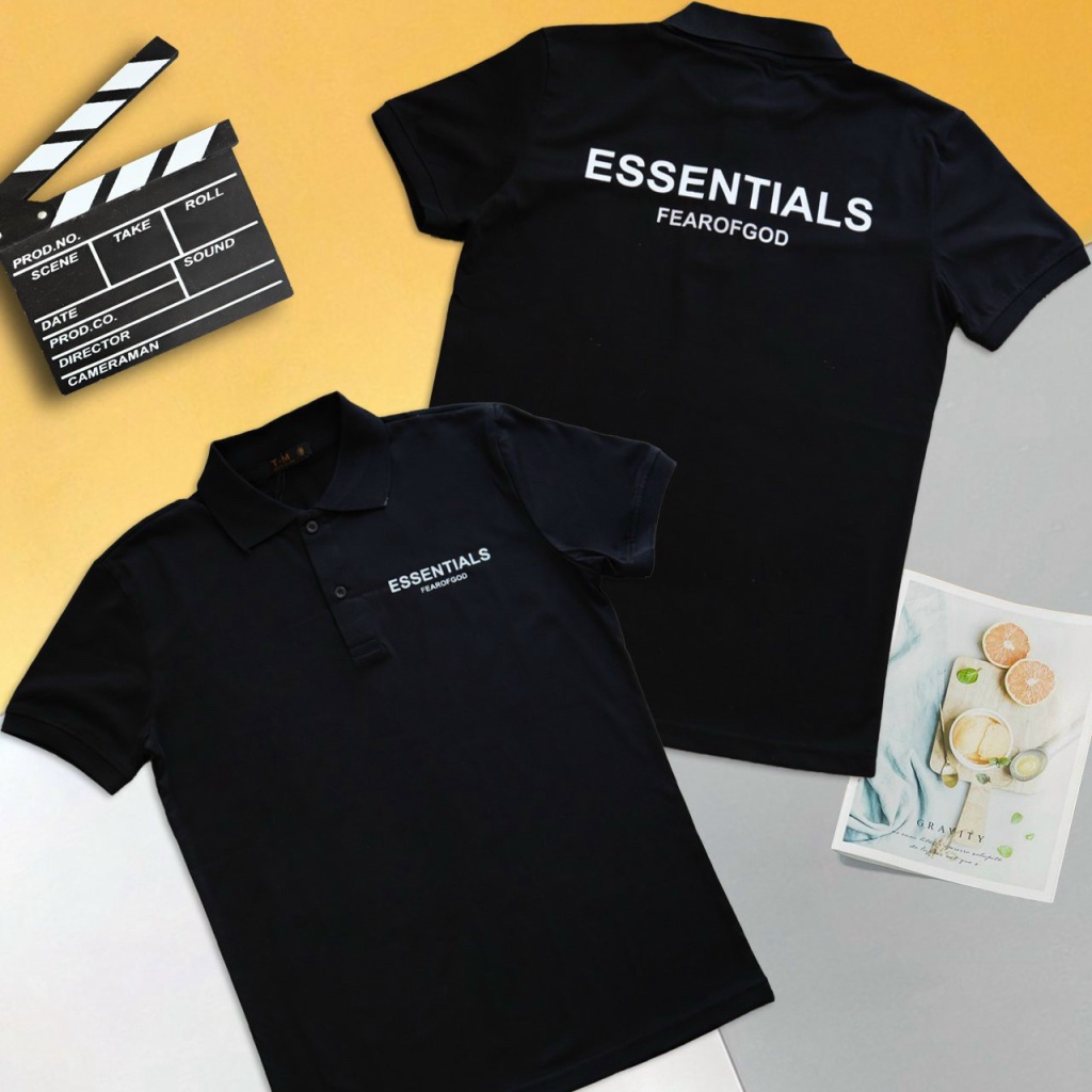 Áo Thun Nam Essentials Cổ Bẻ Ngắn Tay Chất Cotton Mặc Mát [NEW UNISEX]