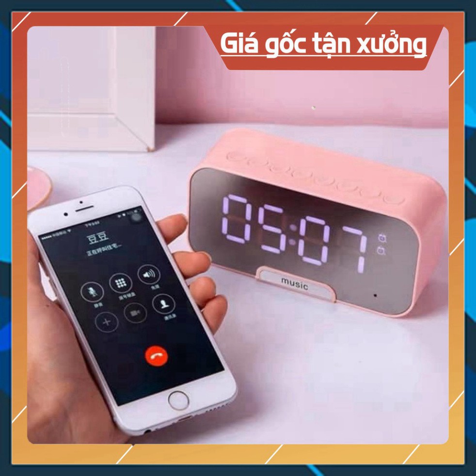 [ sale mùa hè] Loa bluetooth mini kèm đồng hồ báo thức .