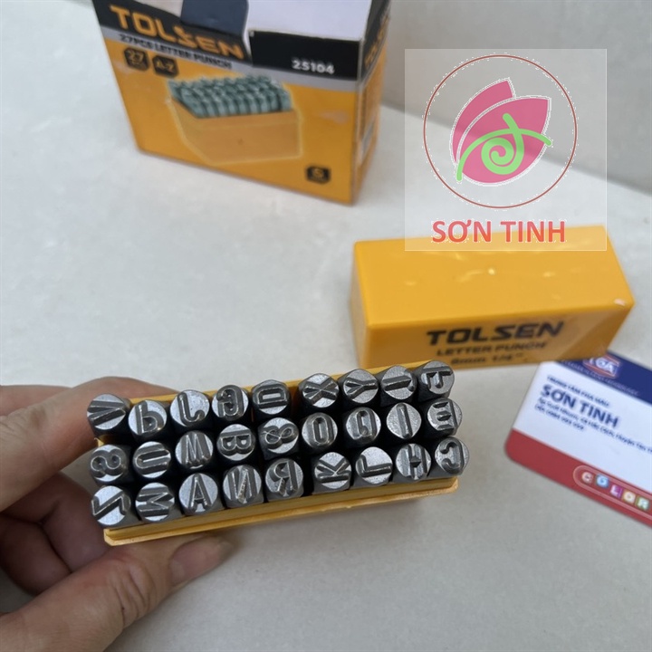 Bộ  đóng chữ khung xe máy 6mm chính hãng Tolsen 25104