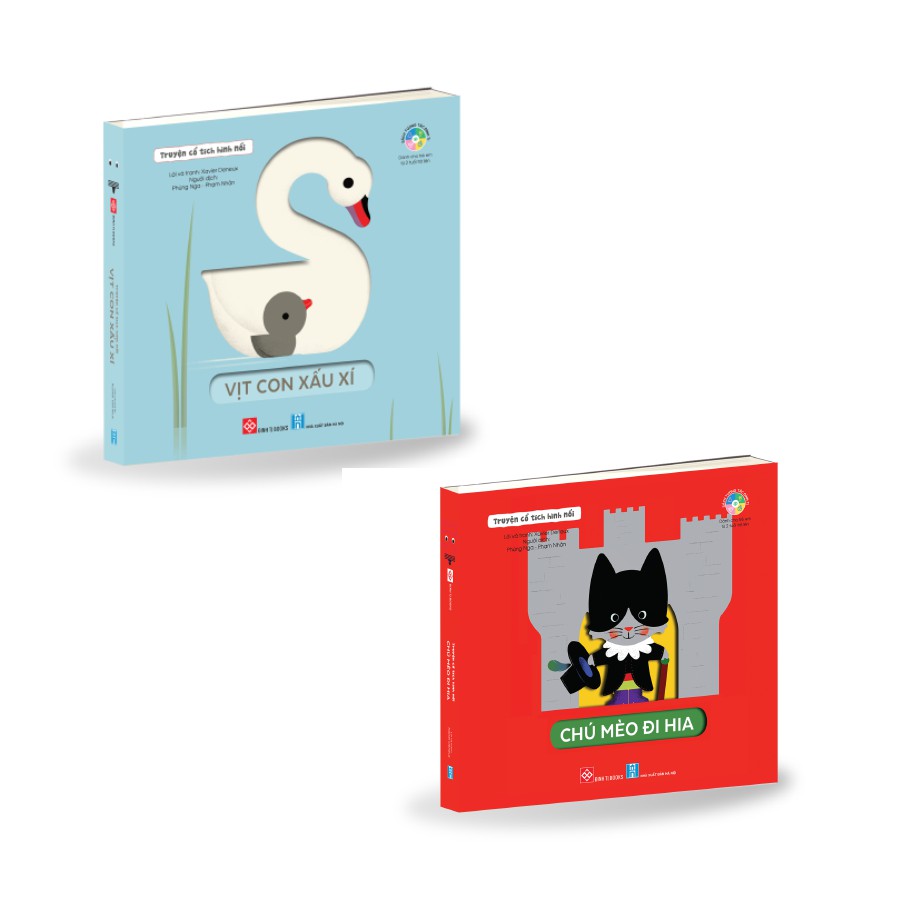 Sách: Combo - Truyện cổ tích hình nổi - Vịt con xấu xí + Chú mèo đi hia