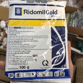 Thuốc trừ bệnh Ridomil Gold 68WG 100g Chống Sương Mai