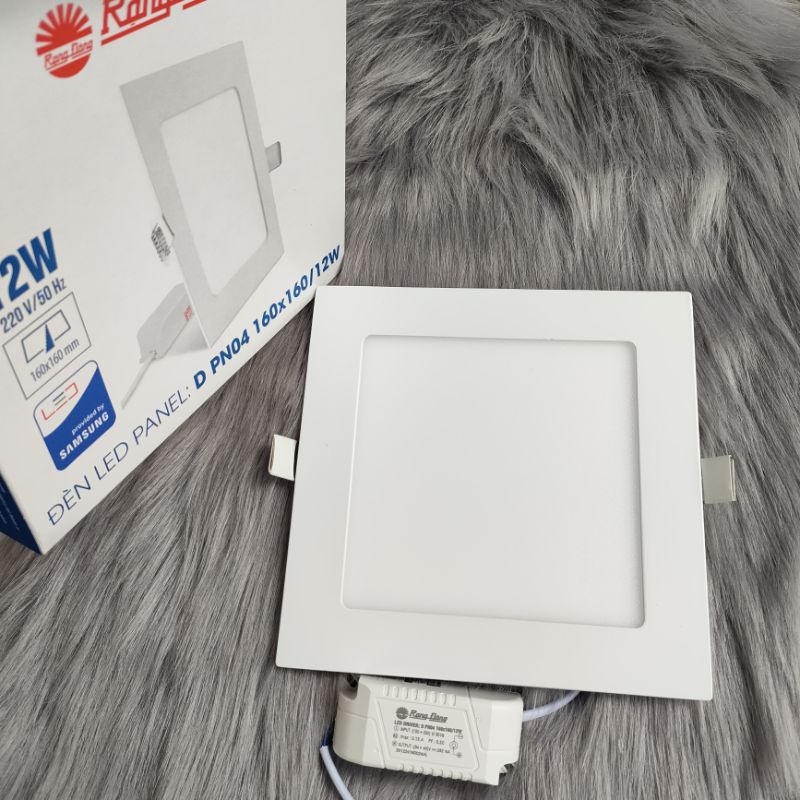 Đèn Led Panel âm trần Rạng Đông 12w vuông D PN04 160x160/12W phi 160 ốp trần thạch cao trang trí nhà cửa