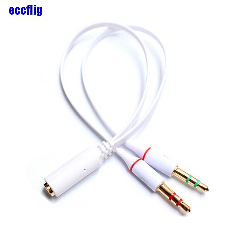 Ecc 1 Bộ Chia Âm Thanh Tai Nghe Từ 1 Cái 3.5 mm Y Splitter 2 Jack Male Sang 1 Female