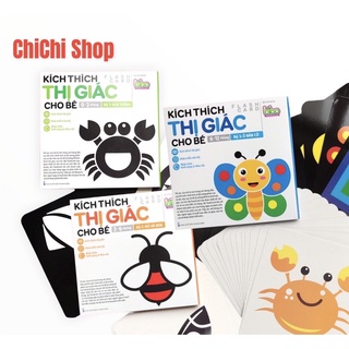 Thẻ học thông minh chống thấm nước,trọn bộ 60 thẻ kích thích thị giác cho bé từ 0-12 tháng