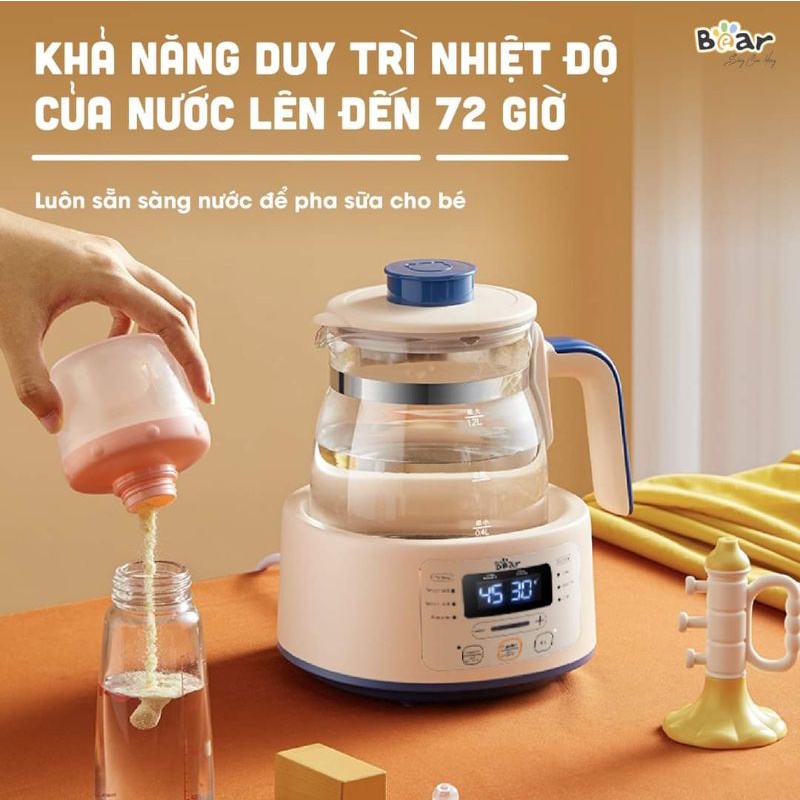 BEAR - Máy đun và hâm sữa đa năng 1.2L - Phiên Bản quốc tế - Hàng chính hãng