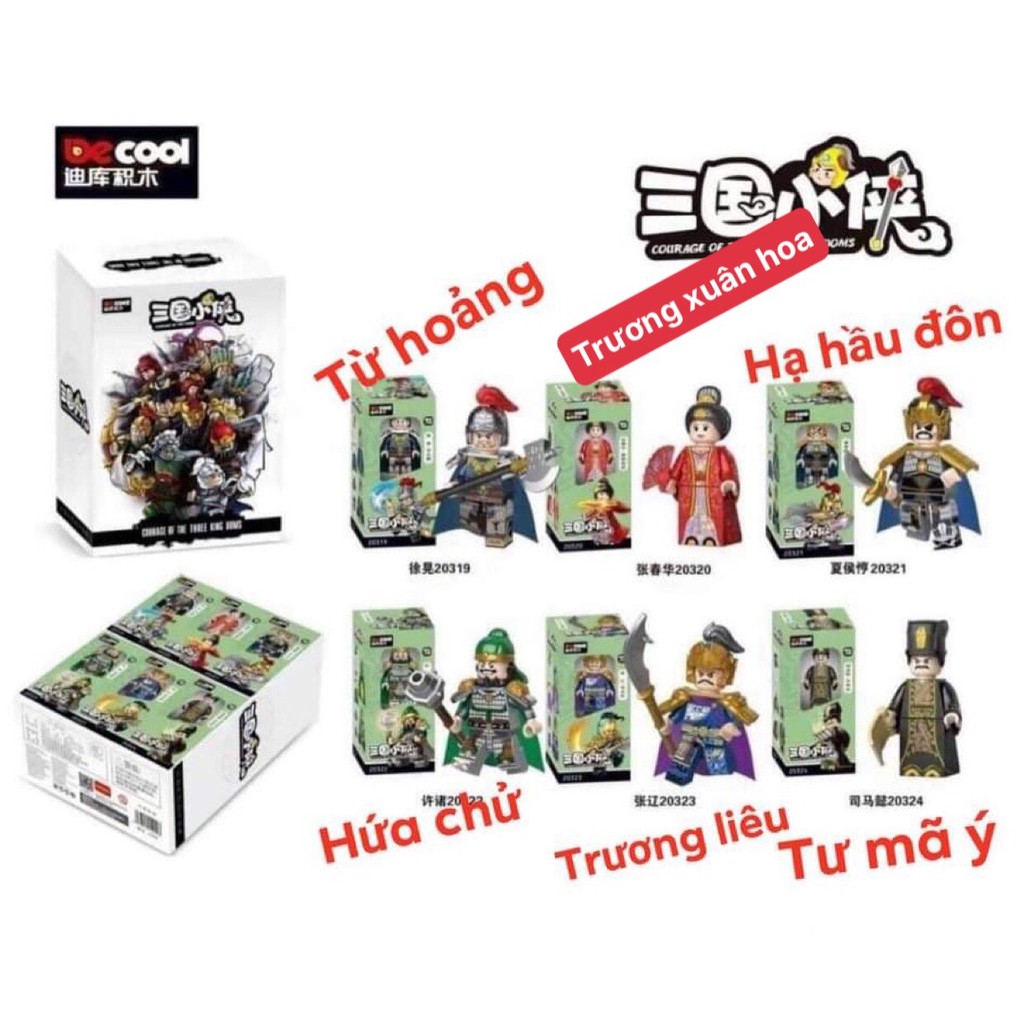 Mô hình lego Tam Quốc Tướng Ngụy bộ gồm mô hình 6 nhân vật