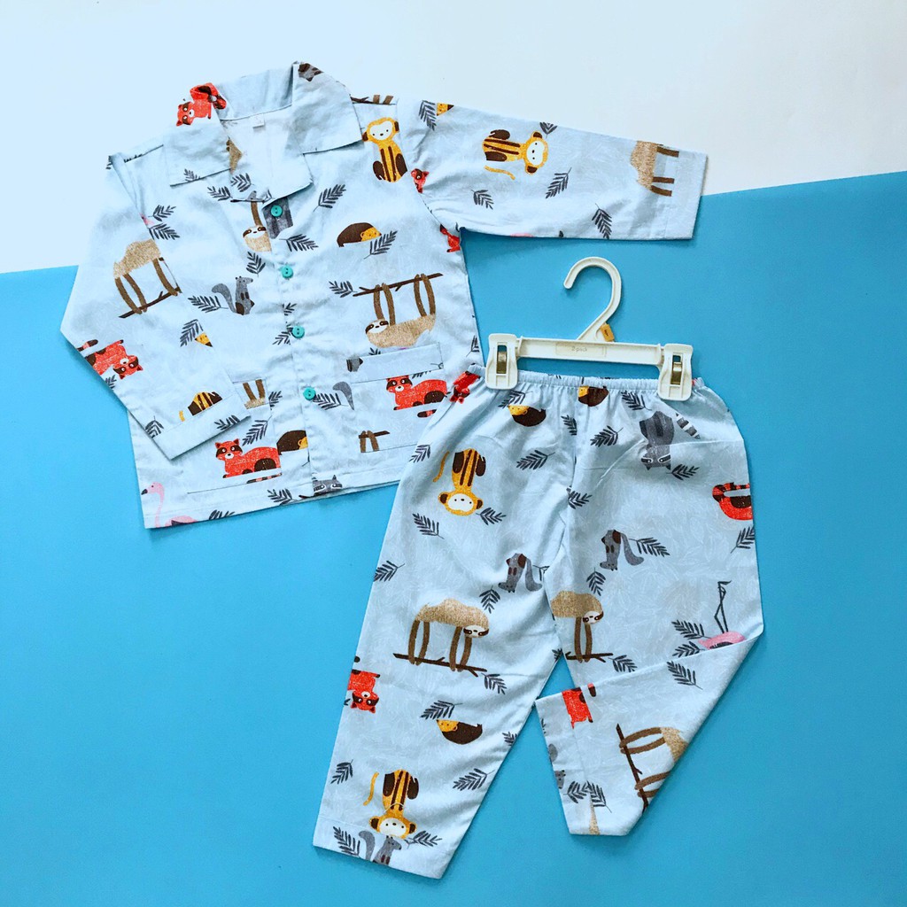 Pijama dài cho bé vải cotton mềm mịn hút mồ hôi - Nhiều mẫu 10-45kg
