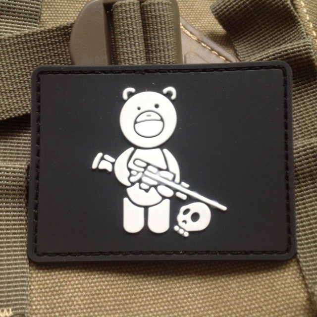 ĐEN BEAR SNIPER HUNTER SKULL TACTICAL ARMY CAO SU PATCH Sniper Bear Logo Paintball Airsoft Patch Huy