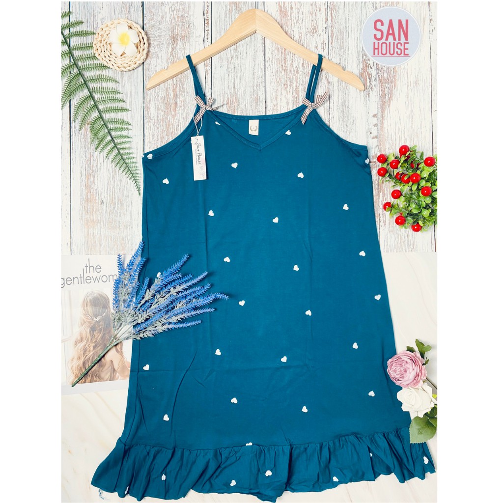 Đầm ngủ 2 dây, chất liệu cotton, màu sắc tươi sáng, đầm ngủ sexy đuôi cá, hàng nhập Quảng Châu xịn xò | BigBuy360 - bigbuy360.vn