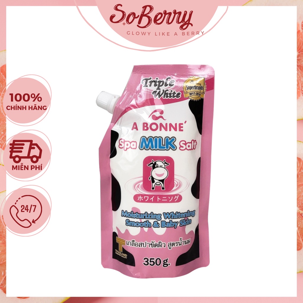 Muối Tẩy Da Chết Tắm Trắng Da Sữa Bò Thái Lan 350g TDC06