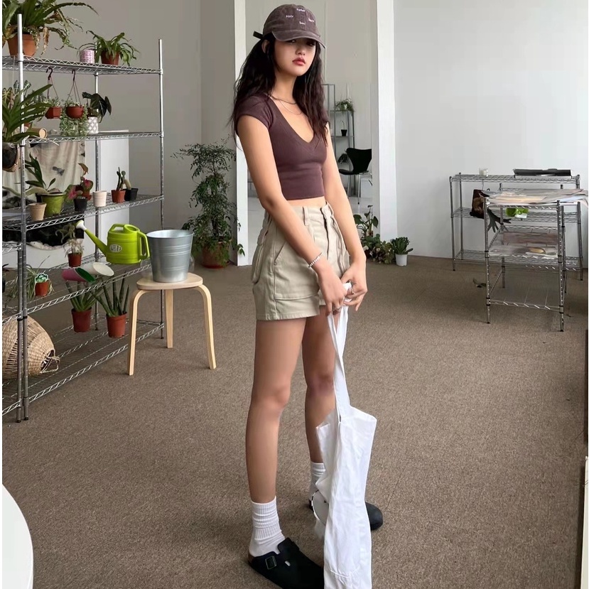 [Hana And Alice] Quần Short Denim Ống Rộng Lưng Cao Size Lớn Thời Trang Mùa Hè Mới Cho Nữ