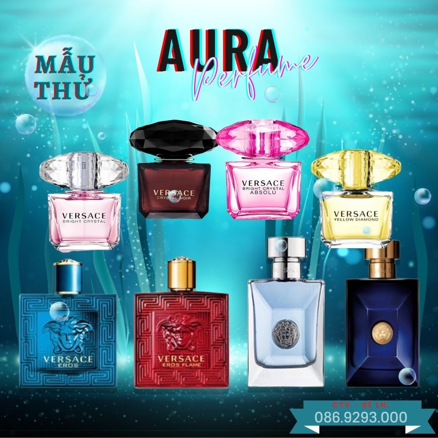 [ Mẫu Thử ] Nước Hoa Versace Eros 100ml, Versace Bright Crystal EDT 90ml, Nước Hoa Nữ Chính hãng