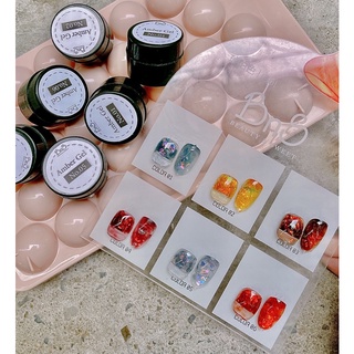 Set hũ gel Hổ phách 6 màu