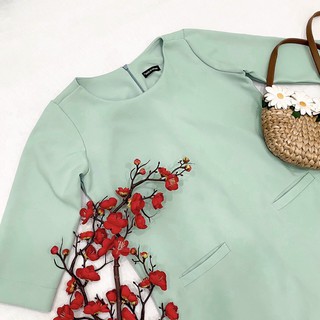 Đầm váy freesize mint 2 túi