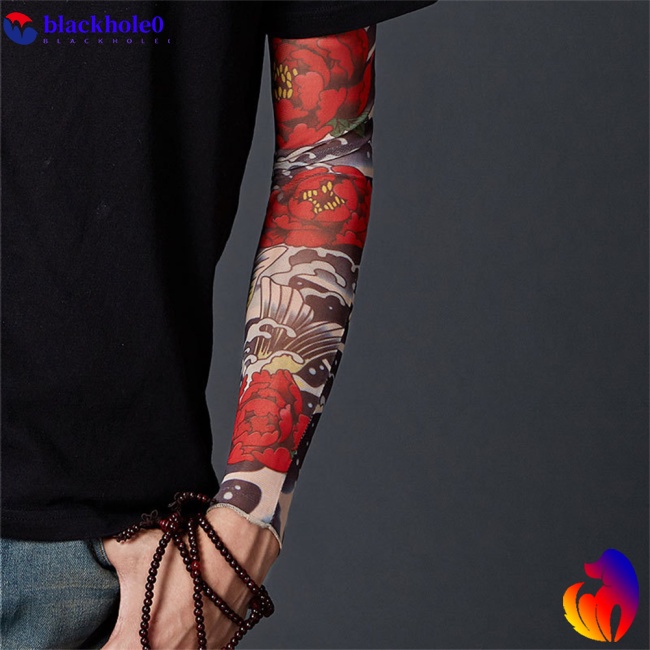 1pcs Găng cánh tay chống tia UV in họa tiết hình xăm độc đáo phong cách Halloween