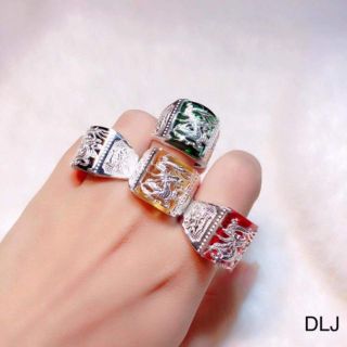 Nhẫn bạc nam rồng ôm ngọc