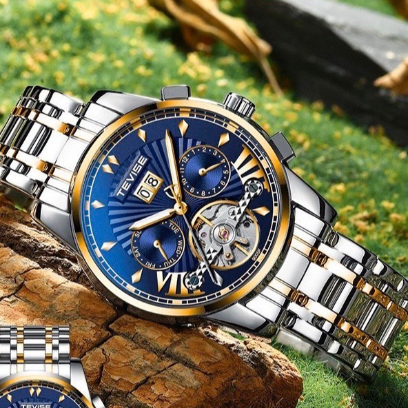 Đồng Hồ Nam Cơ TEVISE T9005F Dây Kim Loại Không Gỉ Cao Cấp, Chống Nước, Chống Xước - Đồng hồ cơ cao 