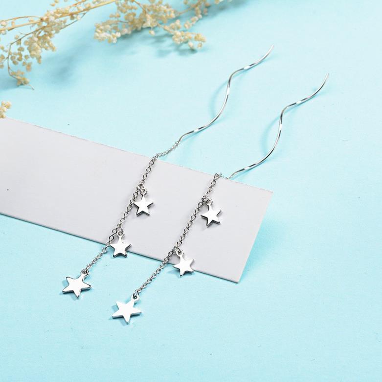 (0171) Khuyên Tai Tua Rua Dài Đính Sao Sáng Hàn Quốc Thanh Lịch ⭐️⭐️