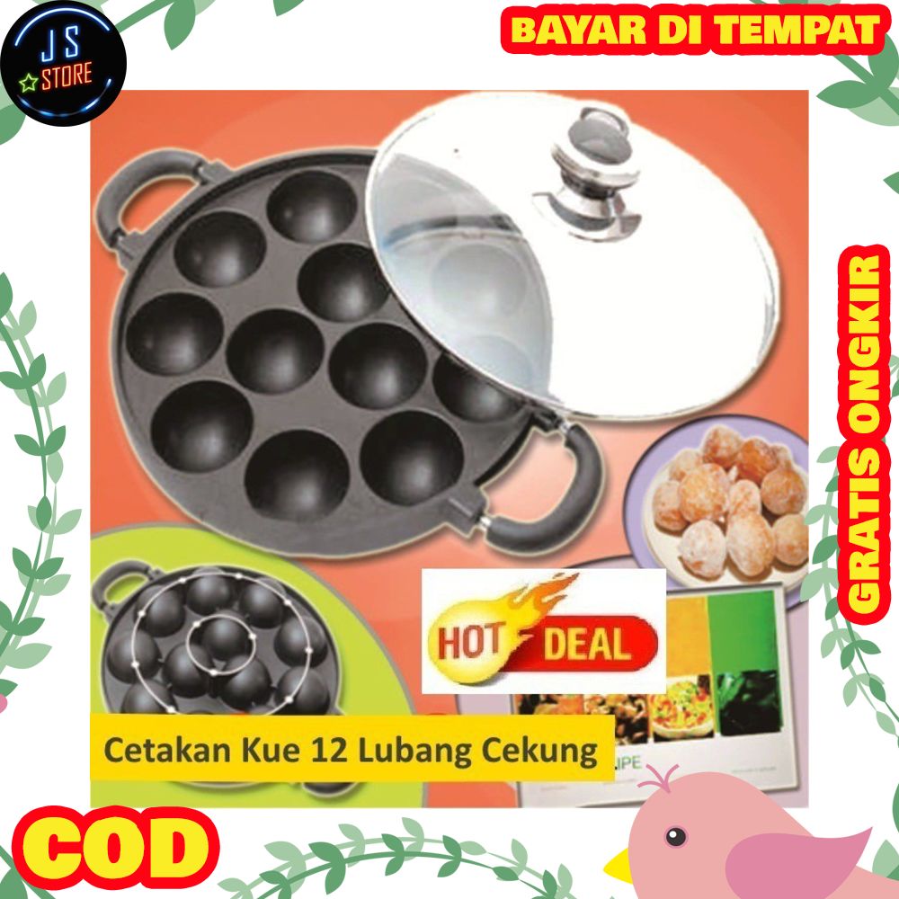 Khuôn Làm Bánh Takoyaki 12 Lỗ Chống Dính Skc2453